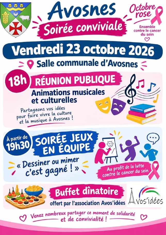 AVOSNES OCTOBRE ROSE SOIREE JEUX 