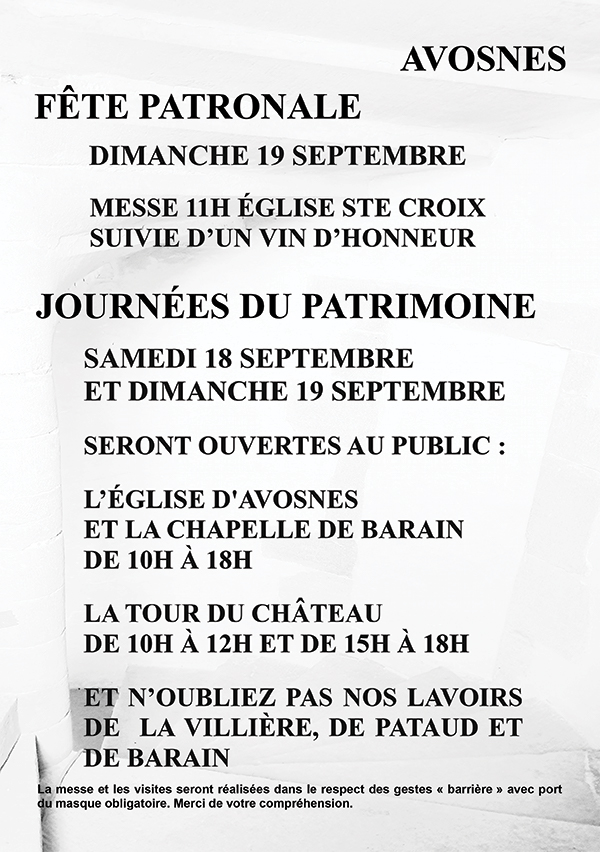 Flyer journées patrimoine 2021