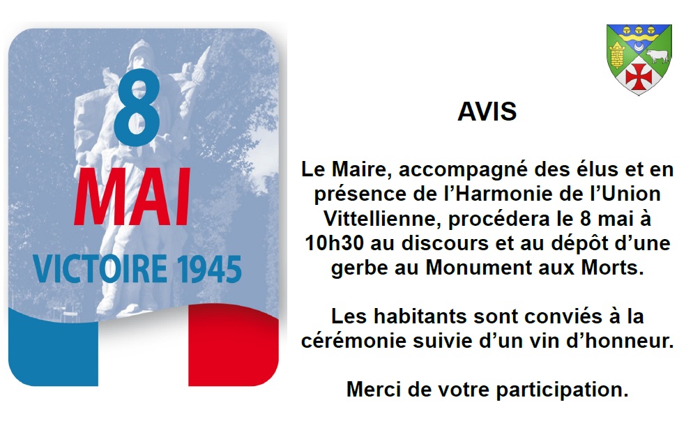 8 MAI - AVOSNES - COMMEMORATION